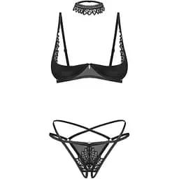 Комплект Obsessive Donarella XS/S (чорний)