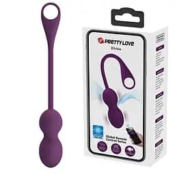 Вагінальні кульки Pretty love Elvira dark Purple, 12 vibration functions Mobile APP Long-distance Co PRETTY LOVE BI-210212HP-2 100022 - мініатюра 4