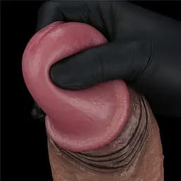 Фалоімітатор Lovetoy Dual Layered Silicone Cock XXL 28 см коричневий - мініатюра 9