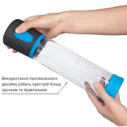Вакуумна помпа для збільшення члена електронна BIGMAN Automatic 23 см Чорно-синя - мініатюра 4