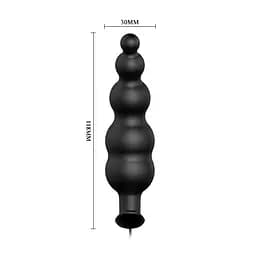 Анальна пробка - Pretty Love Special Anal Stimulation Butt Plug Black - мініатюра 2