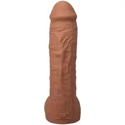 Фалоімітатор Doc Johnson The Realistic Cock ULTRASKYN 12 Inch з мошонкою, карамельний - мініатюра 3