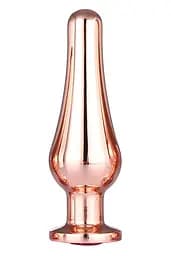 Анальна пробка Gleaming Love Gold Pleasure Plug L 12.7 см (рожевий)