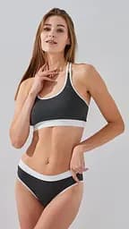 Комплект жіночий топ+труси SY9462 S Темно-сірий