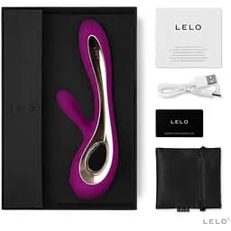 Вібратор-кролик Lelo Soraya 2 Deep Rose 12 режимів до 4 годин роботи подвійна стимуляція - мініатюра 3
