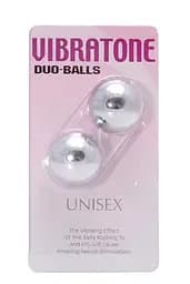 Вагінальні кульки Vibratone Unisex Duo Balls, 3.5 см, сріблястий - мініатюра 2