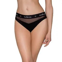 Трусики із прозорою вставкою Passion PS006 Panties black L