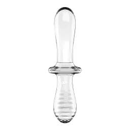 Фалоімітатор Satisfyer Double Crystal 19.6 см прозорий - мініатюра 4