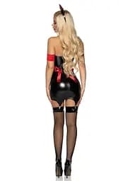 Костюм Leg Avenue Vinyl Naughty Nurse L чорний - мініатюра 2