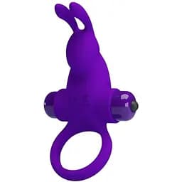 Виброкольцо Pretty Love Vibro Penis Ring Rabbit 11.3 см фиолетовый