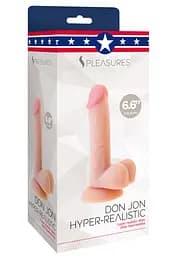 Фалоімітатор Pleasures Don Jon HiperRealistic 16.5 см тілесний - мініатюра 3