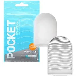 Мастурбатор Tenga Pocket Wave Line белый