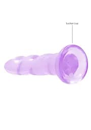 Фалоімітатор RealRock Crystal Clear 7" 18 см (фіолетовий) - мініатюра 3