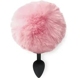 Силіконова анальна пробка М Art of Sex - silicone Bunny Tails Butt Plug Pink - мініатюра 2
