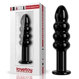 Скляний фалоімітатор 5.5 GLASS ROMANCE CZARNY LOVETOYS 66-LVGS15 100435