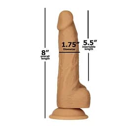 Фалоімітатор ADDICTION Dual Density Silicone Dildo Caramel 8″ ADDICTION SO8243 95382 - мініатюра 3