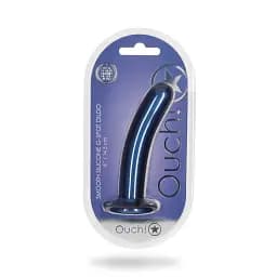 Фалоімітатор Ouch! Smooth G-Spot Dildo 6'' 15 см (синій) - мініатюра 11