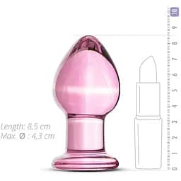 Анальна пробка Gildo Pink Glass Buttplug скло No. 27 рожева - мініатюра 3
