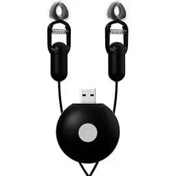 Віброзатискачі для сосків GALAKUin 10 режимів вібрації силікон унісекс USB зарядка чорний