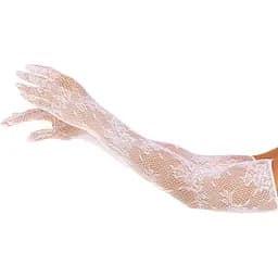 Мітенки Leg Avenue Lace Opera Length Gloves White
