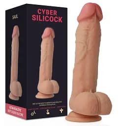 Фалоімітатор Cybersilicock Saul 21 см (тілесний) - мініатюра 9