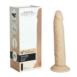 Фалоімітатор Naked Addiction – 9” Silicone Dual Density Bendable Dildo - Vanilla - мініатюра 6