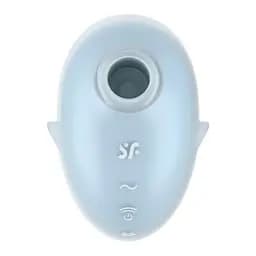 Вакуумний стимулятор клітора з вібрацією Satisfyer Cutie Ghost блакитний - мініатюра 2