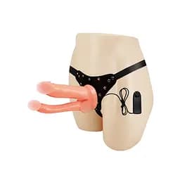 Подвійний страпон BAILE JESSICA Double Strap-on Vibrating Baile BW-022029 23734 - мініатюра 4