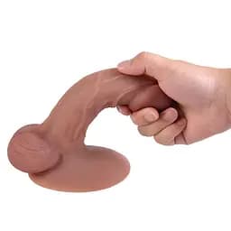 Фалоімітатор - Erospace Natural Play Silicone Dildo D4, 21 см - мініатюра 9