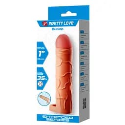Насадка на пеніс Pretty Love Bunion 1" 16 5 см тілесний - мініатюра 6