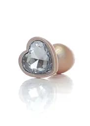 Анальна металева пробка Plug-Jewellery Pearl Gold Heart PLUG - Clear S Boss Series 64-00135 100349 - мініатюра 5