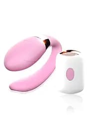 Вібратор для пар V-Vibe Pink, USB, 7 Function, Remote Control - мініатюра 1
