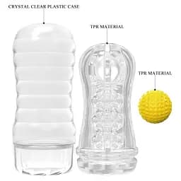 Мастурбатор Vacuum Cup Stellar Yellow прозорий - мініатюра 5