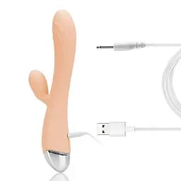 Смарт-вібратор-кролик з USB-зарядкою 21 см для клітора та точки G рожевий - мініатюра 8