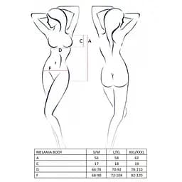 Боді Passion MELANIA Body black L/XL - мініатюра 5