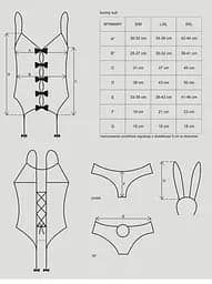 Сексуальний костюм Obsessive Bunny L/XL рожевий - мініатюра 6