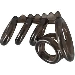 Насадка на пеніс Bad Kitty Naughty Toys Cock And Ball Ring 6.5 см чорний