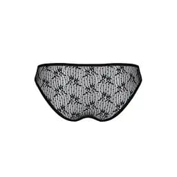 Трусики-сліпи з мереживною сіточкою Dina Thong black - Passion L/XL - мініатюра 6
