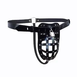 Чоловічий пояс вірності Art of Sex - Vartal, натуральна шкіра