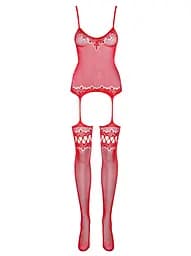 Комбінезон Obsessive F214 S/M/L червоний - мініатюра 3