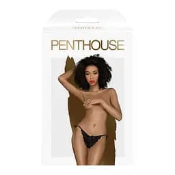 Трусики Penthouse Lingerie Too Hot To Be Real S/M чорний - мініатюра 3