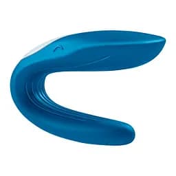 Вібратор для пар Satisfyer Double Whale синій - мініатюра 4