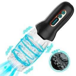 Автоматический мастурбатор с ротацией Intense Warrior 360 Черный K000898