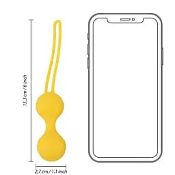 Набір вагінальних кульок Loveline Kegel Ball Exercise Set 3 шт (жовтий) - мініатюра 22