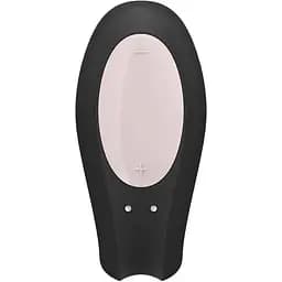 Смарт-вібратор для пар Satisfyer Double Joy із широким кліторальним стимулятором Чорний - мініатюра 4