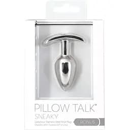 Анальна пробка Pillow Talk Sneaky Luxurious Stainless Steel Anal Plug із кристалом Swarovski - мініатюра 4