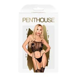 Бодістокінг із панчохами SEX DEALER чорний Penthouse s/l - мініатюра 3