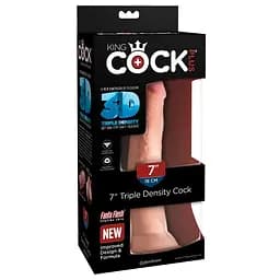 Фаллоимитатор King Cock Plus 7 Triple Density Cock 21 см телесный