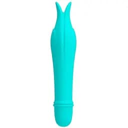 Силиконовый вибратор Pretty Love Edward 14.5 см бирюзовый