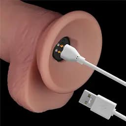 Реалістичний вібратор Vibrating Sliding Skin Pro II тілесний - мініатюра 8